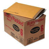 Jiffy Padded Mailer, #6, Paper Lining, Self-adhesive Closure, 12.5 X 19, Natural Kraft, 50-carton