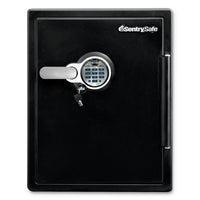 Fire-safe With Biometric & Keypad Access, 1.23 Cu Ft, 16.3w X 19.3d X 17.8h, Black