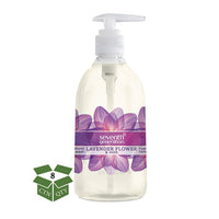 Natural Hand Wash, Lavender Flower & Mint, 12oz Pump Bottle, 8-carton