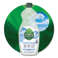 Natural Dishwashing Liquid, Free And Clear, 19 Oz Bottle, 6/carton