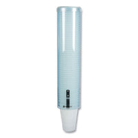 Large Pull-type Water Cup Dispenser, Translucent Blue