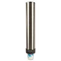 Large Water Cup Dispenser W-removable Cap, Wall Mounted, Stainless Steel