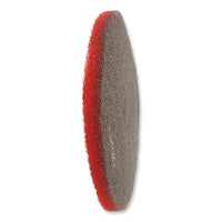 Ez Care Heavy Duty Scrub Pad, 13" Diameter, Red-gray, 5-carton