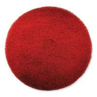 Ez Care Heavy Duty Scrub Pad, 17" Diameter, Red-gray, 5-carton