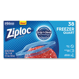 Double Zipper Freezer Bags, 1 Qt, 2.7 Mil, 6.97" X 7.7", Clear, 9-carton