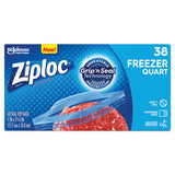 Zipper Freezer Bags, 2 Gal, 13" X 15", Clear, 10-box
