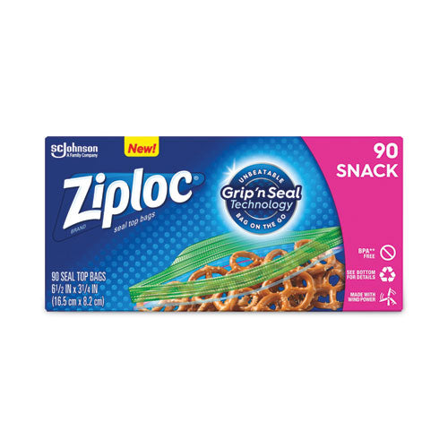 Seal Top Snack Bags, 10 Oz, 6.5" X 3.25", Clear, 90-box