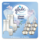 Plugin Scented Oil, Clean Linen, 0.67 Oz, 2 Warmers And 6 Refills-pack