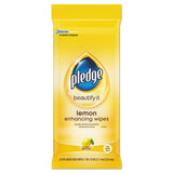 Lemon Scent Wet Wipes, Cloth, 7 X 10, White, 24-pack