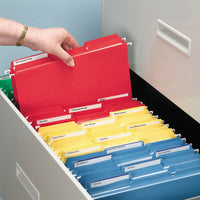 Interior File Folders, 1-3-cut Tabs, Letter Size, Red, 100-box