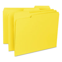 Interior File Folders, 1-3-cut Tabs, Letter Size, Yellow, 100-box