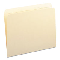 Reinforced Tab Manila File Folders, Straight Tab, Letter Size, 11 Pt. Manila, 100-box