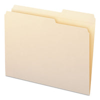 Reinforced Guide Height File Folders, 2-5-cut Tabs, Right Of Center, Letter Size, Manila, 100-box
