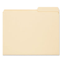 Reinforced Guide Height File Folders, 2-5-cut Tabs, Right Of Center, Letter Size, Manila, 100-box