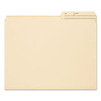 Reinforced Guide Height File Folders, 2-5-cut Printed Tab, Right Of Center, Letter Size, Manila, 100-box