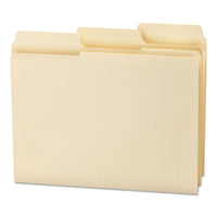 Supertab Reinforced Guide Height Top Tab Folders, 1-3-cut Tabs, Letter Size, 11 Pt. Manila, 100-box