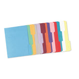 Reinforced Top Tab Colored File Folders, 1-3-cut Tabs, Letter Size, Assorted, 12-pack