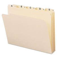 Indexed File Folder Sets, 1-5-cut Tabs, A-z, Letter Size, Manila, 25-set