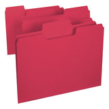 Supertab Colored File Folders, 1-3-cut Tabs, Letter Size, 11 Pt. Stock, Red, 100-box