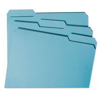 Colored File Folders, 1-3-cut Tabs, Letter Size, Teal, 100-box