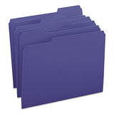 Colored File Folders, 1-3-cut Tabs, Letter Size, Navy Blue, 100-box