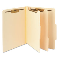 Manila Four- And Six-section Top Tab Classification Folders, 2 Dividers, Letter Size, Manila, 10-box