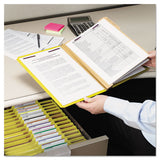 Six-section Pressboard Top Tab Classification Folders With Safeshield Fasteners, 2 Dividers, Letter Size, Yellow, 10-box