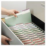 Recycled Pressboard Folders With Two Safeshield Coated Fasteners, 1-3-cut Tabs, 3" Expansion, Letter Size, Gray-green, 25-box