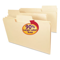 Supertab Reinforced Guide Height Top Tab Folders, 1-3-cut Tabs, Legal Size, 11 Pt. Manila, 100-box