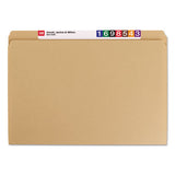 Heavyweight Kraft File Folders, Straight Tab, Legal Size, 11 Pt. Kraft, 100-box