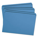 Reinforced Top Tab Colored File Folders, Straight Tab, Legal Size, Blue, 100-box