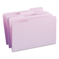 Reinforced Top Tab Colored File Folders, 1-3-cut Tabs, Legal Size, Lavender, 100-box