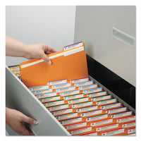 Reinforced Top Tab Colored File Folders, 1-3-cut Tabs, Legal Size, Orange, 100-box