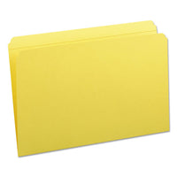 Reinforced Top Tab Colored File Folders, Straight Tab, Legal Size, Yellow, 100-box