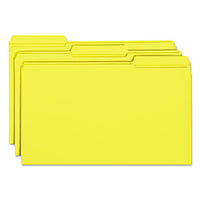 Reinforced Top Tab Colored File Folders, 1-3-cut Tabs, Legal Size, Yellow, 100-box