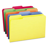 Reinforced Top Tab Colored File Folders, 1-3-cut Tabs, Legal Size, Yellow, 100-box