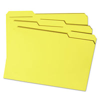 Reinforced Top Tab Colored File Folders, 1-3-cut Tabs, Legal Size, Yellow, 100-box