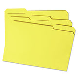 Reinforced Top Tab Colored File Folders, 1-3-cut Tabs, Legal Size, Yellow, 100-box