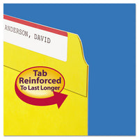 Reinforced Top Tab Colored File Folders, 1-3-cut Tabs, Legal Size, Yellow, 100-box