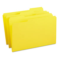 Reinforced Top Tab Colored File Folders, 1-3-cut Tabs, Legal Size, Yellow, 100-box