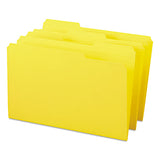 Reinforced Top Tab Colored File Folders, 1-3-cut Tabs, Legal Size, Yellow, 100-box
