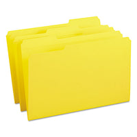 Reinforced Top Tab Colored File Folders, 1-3-cut Tabs, Legal Size, Yellow, 100-box
