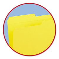 Reinforced Top Tab Colored File Folders, 1-3-cut Tabs, Legal Size, Yellow, 100-box