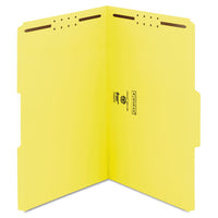 Top Tab Colored 2-fastener Folders, 1-3-cut Tabs, Legal Size, Yellow, 50-box