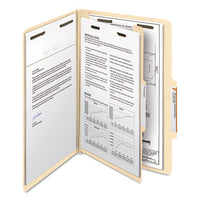 Manila Four- And Six-section Top Tab Classification Folders, 1 Divider, Legal Size, Manila, 10-box