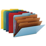 Eight-section Pressboard Top Tab Classification Folders With Safeshield Fasteners, 3 Dividers, Legal Size, Yellow, 10-box