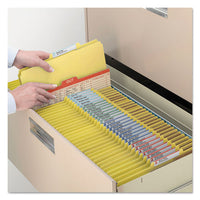 Eight-section Pressboard Top Tab Classification Folders With Safeshield Fasteners, 3 Dividers, Legal Size, Yellow, 10-box