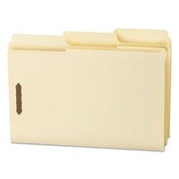 Supertab Reinforced Guide Height 2-fastener Folders, 1-3-cut Tabs, Legal Size, 11 Pt. Manila, 50-box