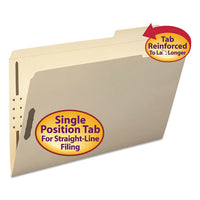 Top Tab 2-fastener Folders, 1-3-cut Tabs, Right Position, Legal Size, 11 Pt. Manila, 50-box