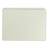 Recycled Pressboard Folders With Two Safeshield Coated Fasteners, Straight Tab, 2" Expansion, Legal Size, Gray-green, 25-box